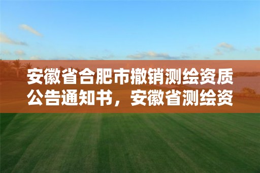 安徽省合肥市撤销测绘资质公告通知书，安徽省测绘资质申请