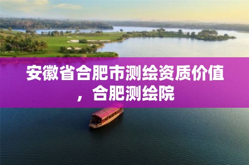 安徽省合肥市测绘资质价值，合肥测绘院