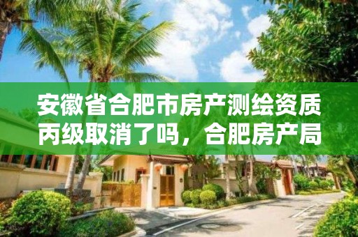 安徽省合肥市房产测绘资质丙级取消了吗，合肥房产局测绘单位