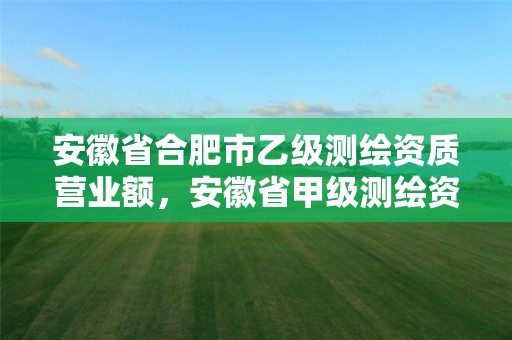 安徽省合肥市乙级测绘资质营业额，安徽省甲级测绘资质单位