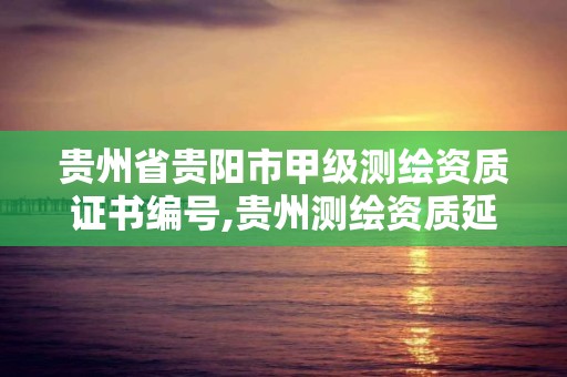 贵州省贵阳市甲级测绘资质证书编号,贵州测绘资质延期公告。