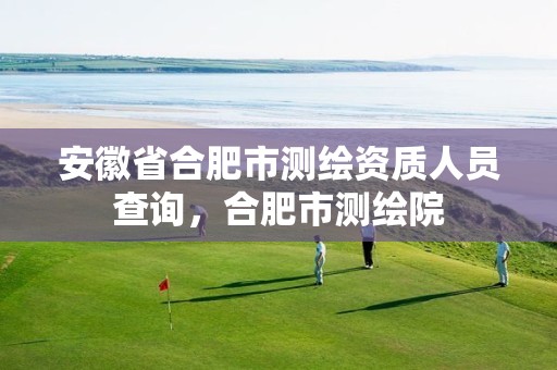 安徽省合肥市测绘资质人员查询，合肥市测绘院