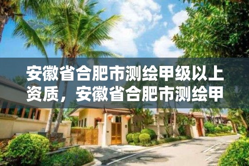 安徽省合肥市测绘甲级以上资质，安徽省合肥市测绘甲级以上资质有多少