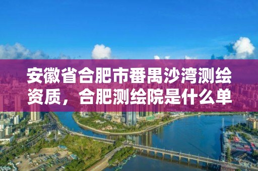 安徽省合肥市番禺沙湾测绘资质，合肥测绘院是什么单位