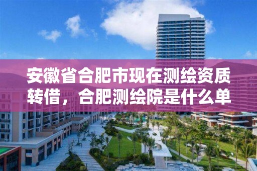 安徽省合肥市现在测绘资质转借，合肥测绘院是什么单位