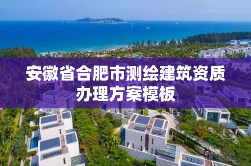 安徽省合肥市测绘建筑资质办理方案模板