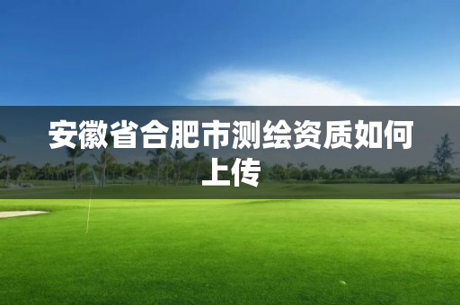 安徽省合肥市测绘资质如何上传