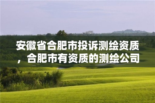 安徽省合肥市投诉测绘资质，合肥市有资质的测绘公司