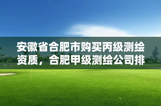 安徽省合肥市购买丙级测绘资质，合肥甲级测绘公司排行