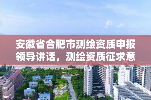 安徽省合肥市测绘资质申报领导讲话，测绘资质征求意见 2020