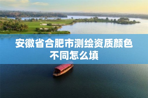 安徽省合肥市测绘资质颜色不同怎么填