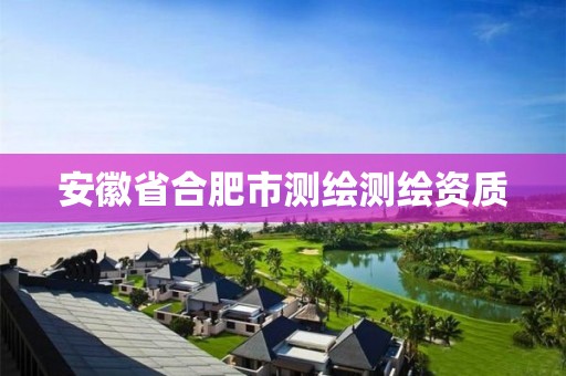 安徽省合肥市测绘测绘资质