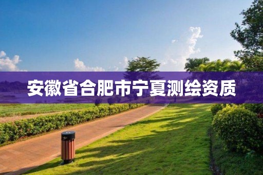 安徽省合肥市宁夏测绘资质