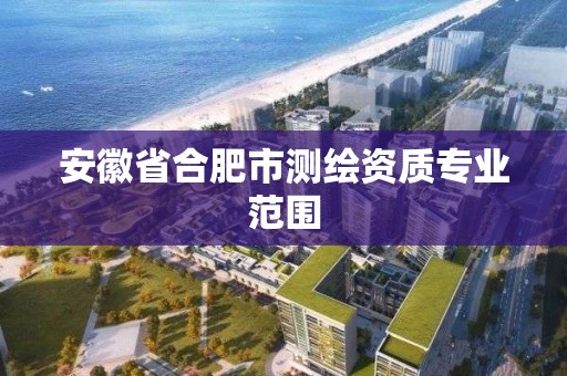 安徽省合肥市测绘资质专业范围