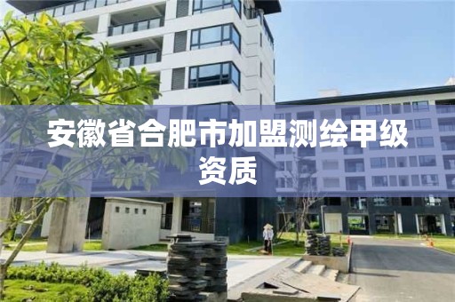 安徽省合肥市加盟测绘甲级资质