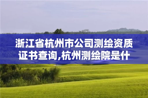 浙江省杭州市公司测绘资质证书查询,杭州测绘院是什么单位。 浙江省杭州市公司测绘资质证书查询,杭州测绘院是什么单位。