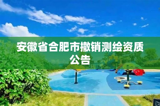 安徽省合肥市撤销测绘资质公告