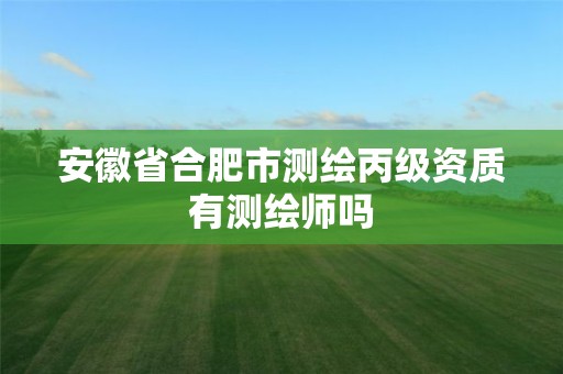 安徽省合肥市测绘丙级资质有测绘师吗