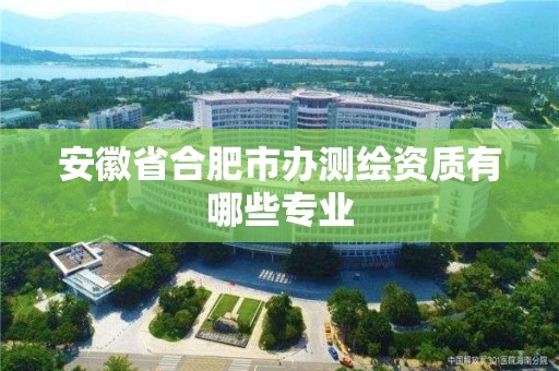 安徽省合肥市办测绘资质有哪些专业