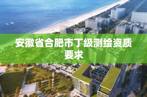 安徽省合肥市丁级测绘资质要求