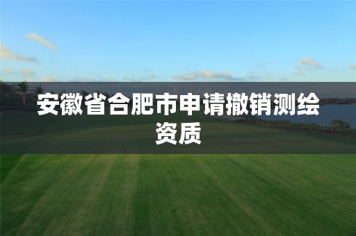 安徽省合肥市申请撤销测绘资质