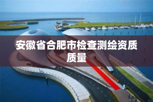 安徽省合肥市检查测绘资质质量