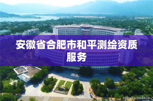 安徽省合肥市和平测绘资质服务