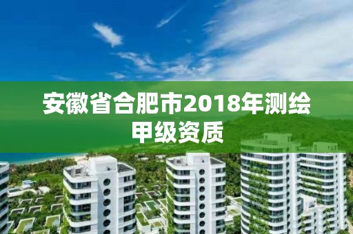 安徽省合肥市2018年测绘甲级资质