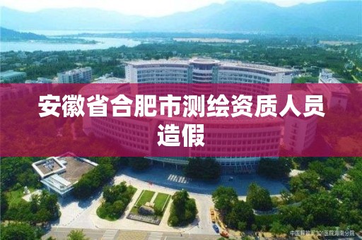 安徽省合肥市测绘资质人员造假