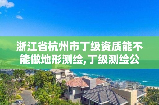 浙江省杭州市丁级资质能不能做地形测绘,丁级测绘公司注册条件。