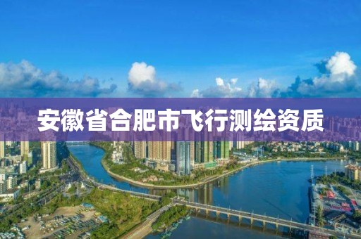 安徽省合肥市飞行测绘资质