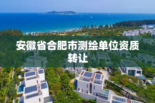 安徽省合肥市测绘单位资质转让