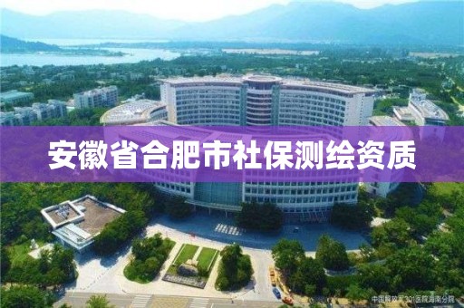 安徽省合肥市社保测绘资质