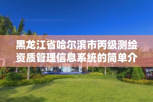 黑龙江省哈尔滨市丙级测绘资质管理信息系统的简单介绍