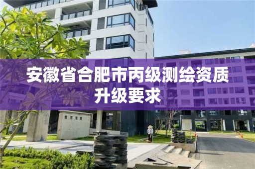 安徽省合肥市丙级测绘资质升级要求