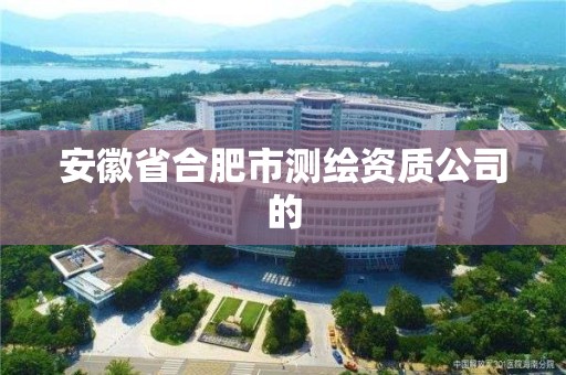 安徽省合肥市测绘资质公司的