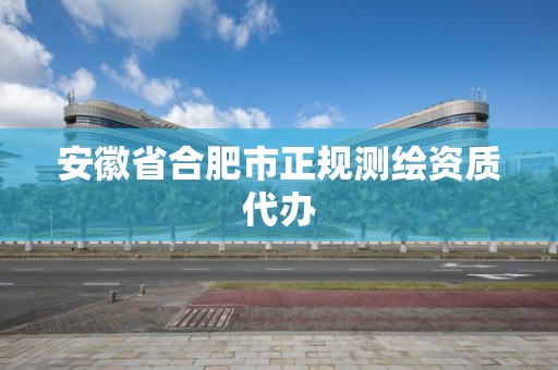 安徽省合肥市正规测绘资质代办