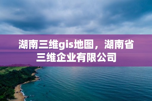 湖南三维gis地图，湖南省三维企业有限公司