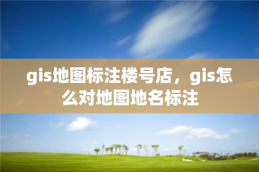 gis地图标注楼号店，gis怎么对地图地名标注