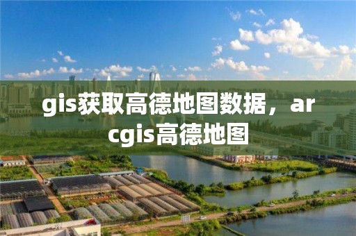 gis获取高德地图数据，arcgis高德地图