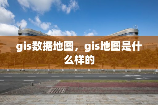 gis数据地图，gis地图是什么样的