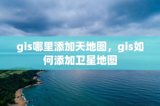 gis哪里添加天地图，gis如何添加卫星地图