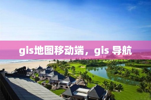 gis地图移动端，gis 导航