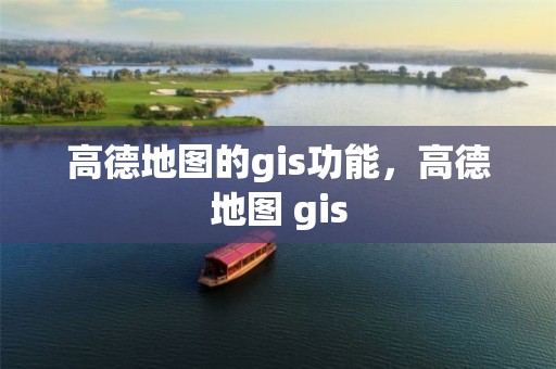 高德地图的gis功能，高德地图 gis