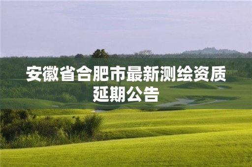 安徽省合肥市最新测绘资质延期公告