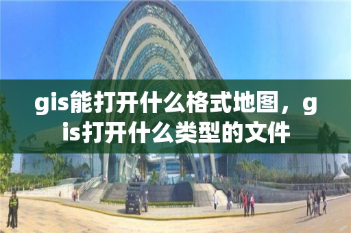 gis能打开什么格式地图，gis打开什么类型的文件