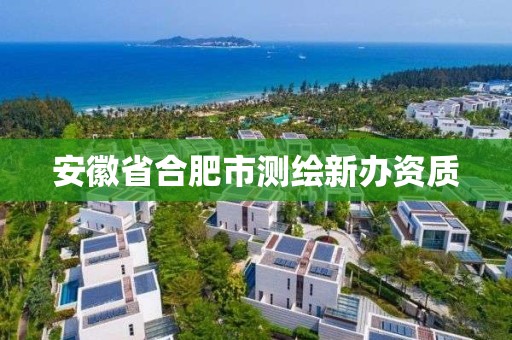 安徽省合肥市测绘新办资质