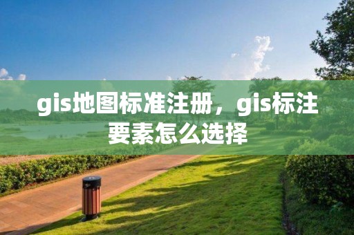 gis地图标准注册，gis标注要素怎么选择