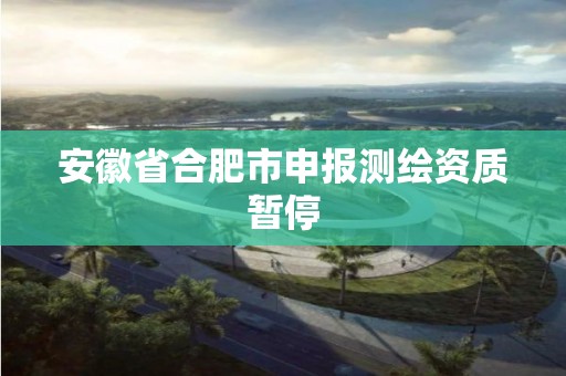 安徽省合肥市申报测绘资质暂停