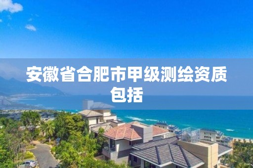 安徽省合肥市甲级测绘资质包括